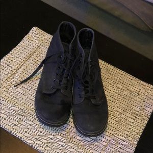 Doc Martens black canvas boots size 8 1/2 39 EU